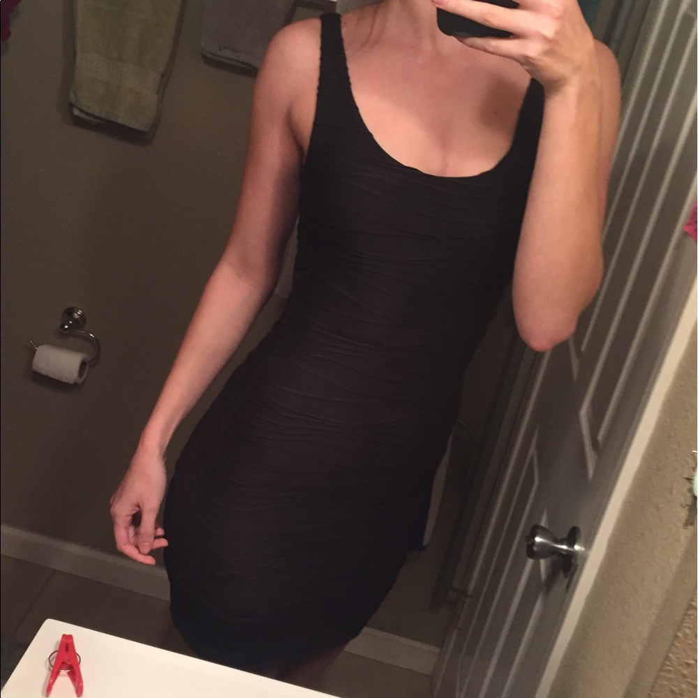 Black mini dress